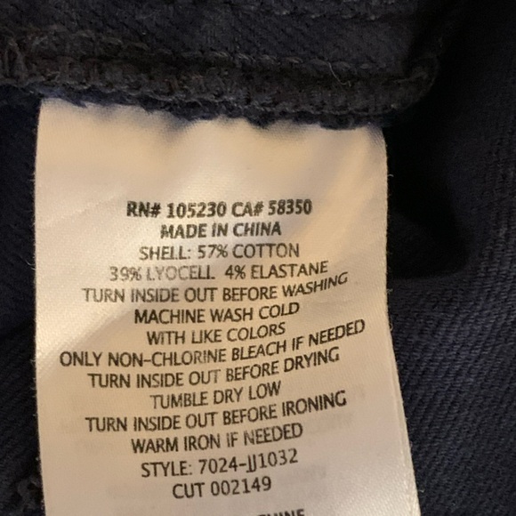 Joie Park Skinny Pants Women’s 27 Navy Blue Back Flap Pockets Zippers Ankle XS S - Picture 10 of 10